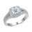 1.75 ctw Moissanite Split Shank Ring in Sterling Silver (Size 7.0)