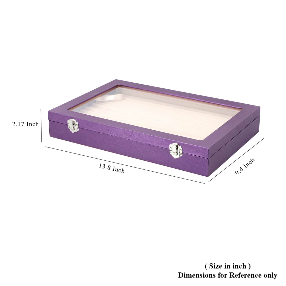 Purple Leatherette Anti Tarnish Lining Ring and Earring Box , Portable Jewelry Box for Women , Briefcase Style Jewelry Box , Jewelry Holder , Jewelry Storage , Jewelry Organizer image number 6