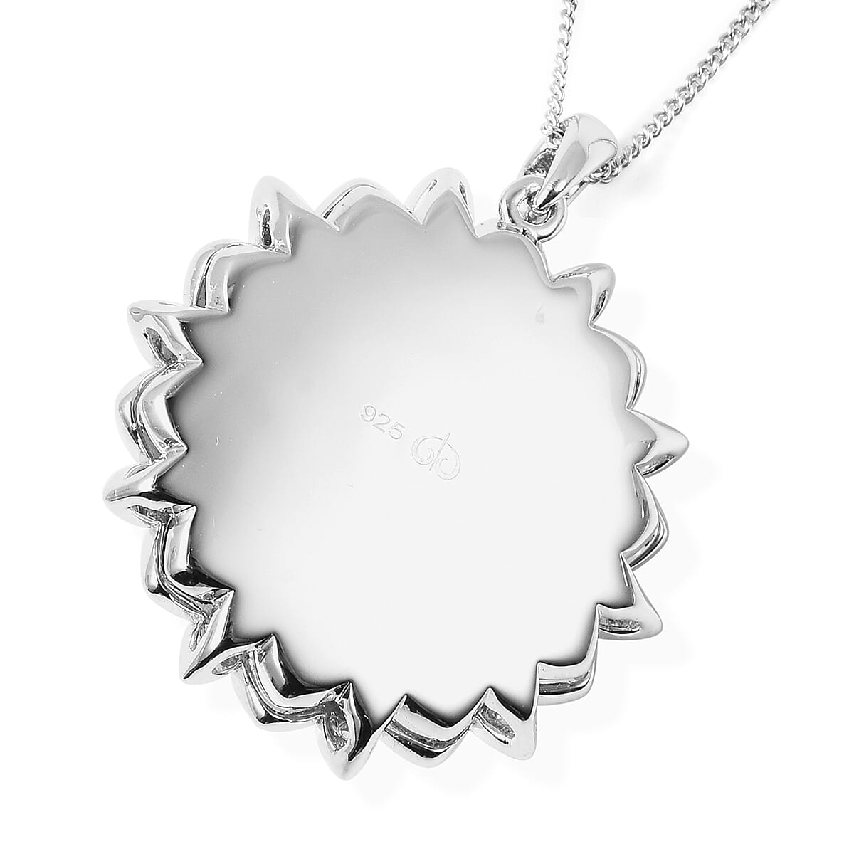 Galatea DavinChi Cut Collection Brazilian Citrine and Multi Gemstone Pendant Necklace 18 Inches in Sterling Silver 9.90 Grams 3.50 ctw image number 2