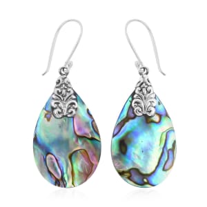 Abalone Shell Earrings in Sterling Silver