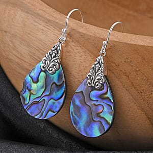 Abalone Shell Earrings in Sterling Silver