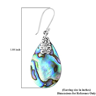 Abalone Shell Earrings in Sterling Silver