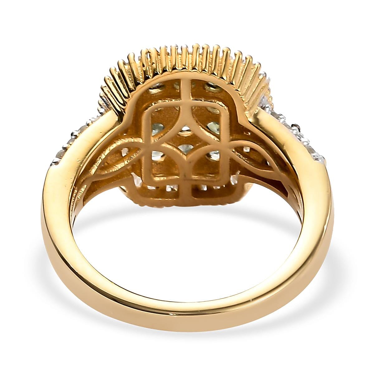 Narsipatnam Alexandrite and Diamond Ring in Black Rhodium and Vermeil Yellow Gold Over Sterling Silver 1.25 ctw image number 4