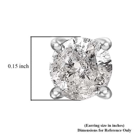 Diamond Stud Earrings, Super-Comfort 14K White Gold Silicone  Hypoallergenic Earring Clutches