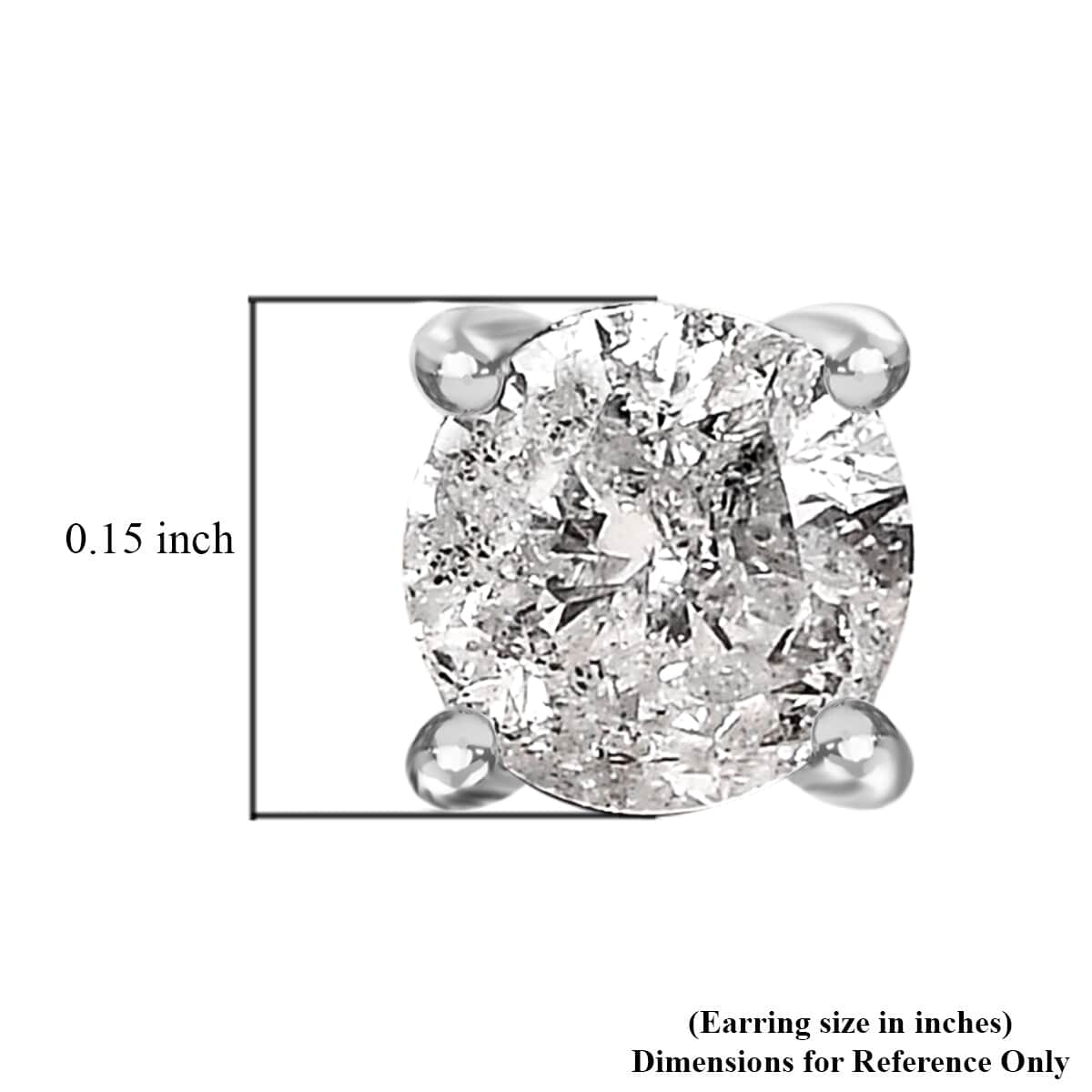 0.50 ctw Salt & Pepper Diamond Earrings in Platinum Over Sterling Silver image number 4