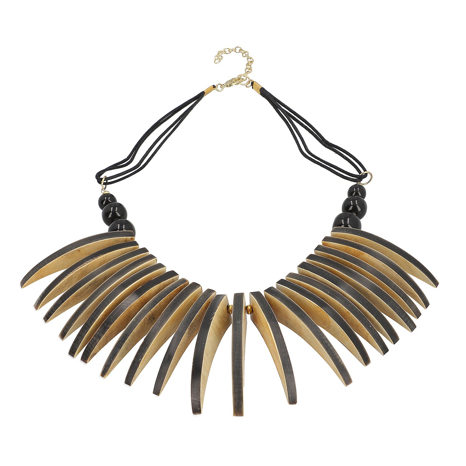 Genuine Buffalo Horn Tribal Style Necklace (20-22 in)