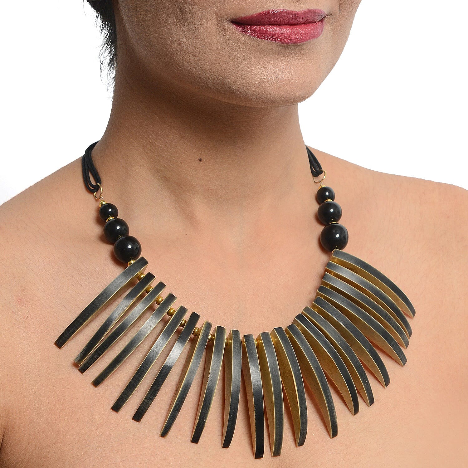 Genuine Buffalo Horn Tribal Style Necklace (20-22 in)