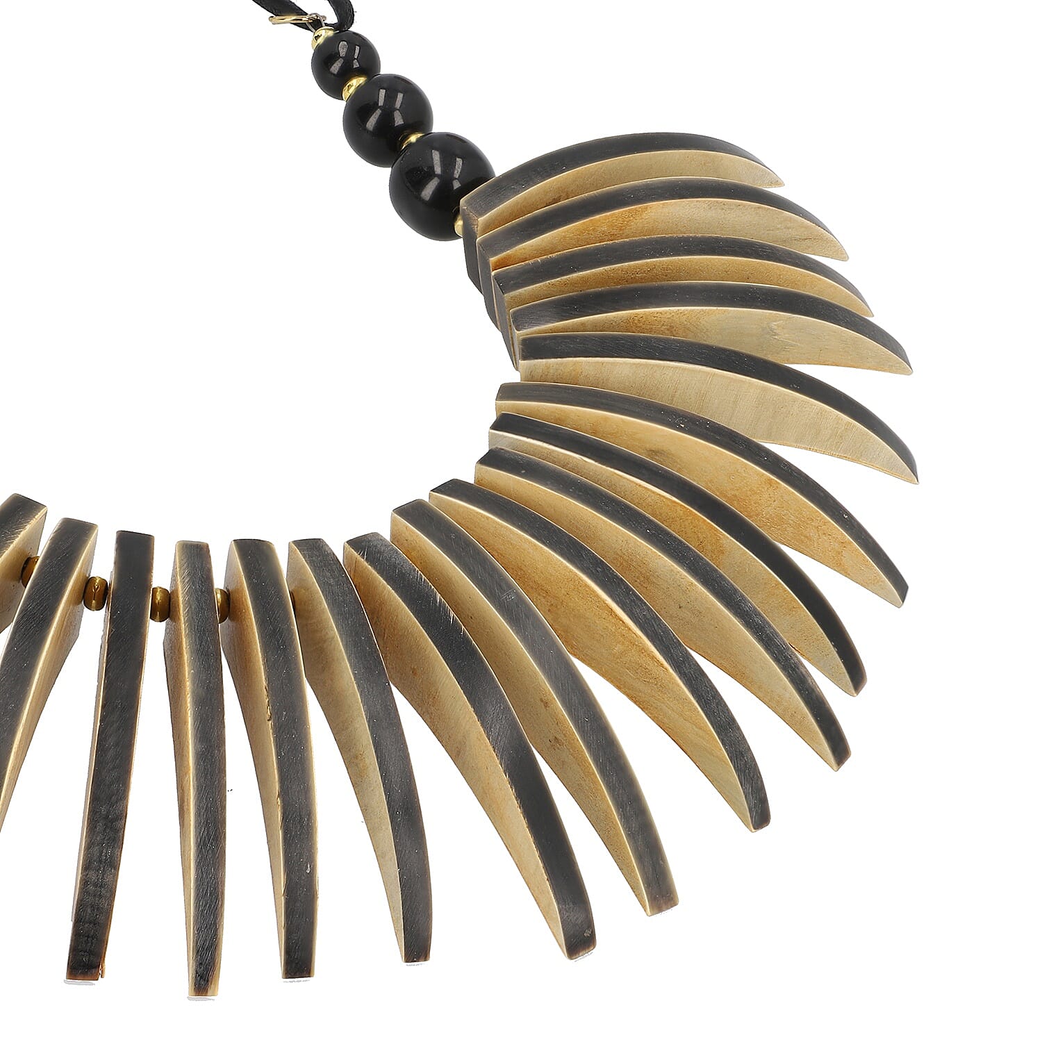 Genuine Buffalo Horn Tribal Style Necklace (20-22 in)