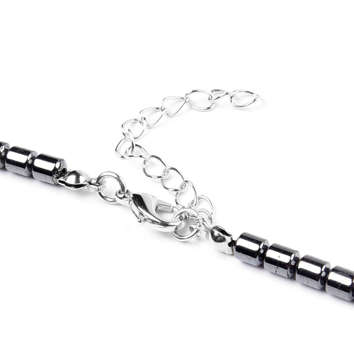 Magnetic by Design Hematite Pendant with Beaded Necklace 20 Inches in Silvertone 260.00 ctw image number 3