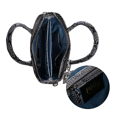 The Pelle Collection Natural Python Leather Tote Bag for Women with Detachable Strap, Satchel Purse, Shoulder Handbag, Designer Tote Bag