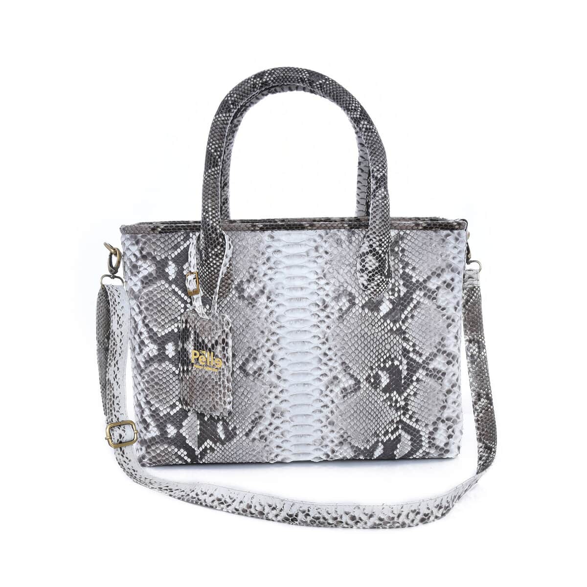 The Pelle Natural Python Collection Natural Python Leather Tote Bag with Detachable Strap image number 6