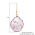 Keshi Purple Pearl Dangle Earrings in 14K Yellow Gold Over Sterling Silver image number 4