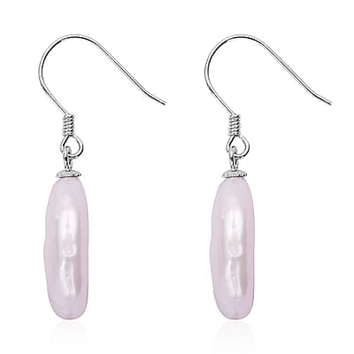 Keshi Pearl Dangle Earrings in Sterling Silver