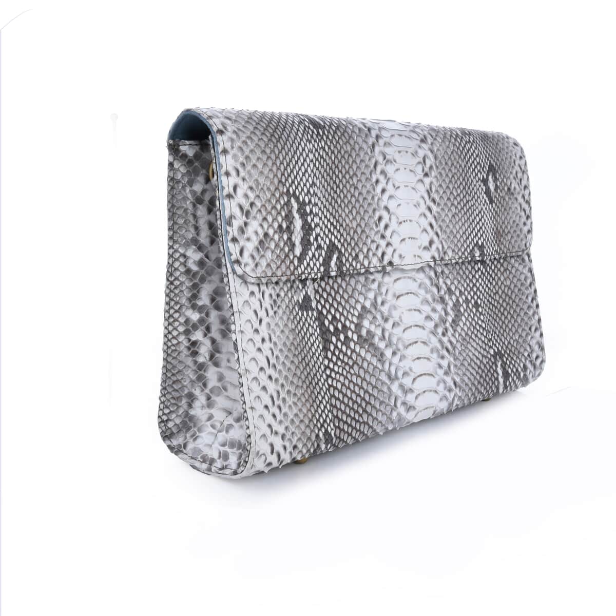 The Pelle Collection Natural Python Leather Evening Clutch Bag with Detachable Strap, Clutches for Women, Leather Handbag, Clutch Purse image number 3