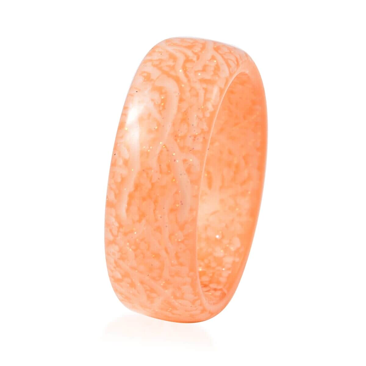 Glow in the Dark Orange Resin Band Ring (Size 6.0) image number 3