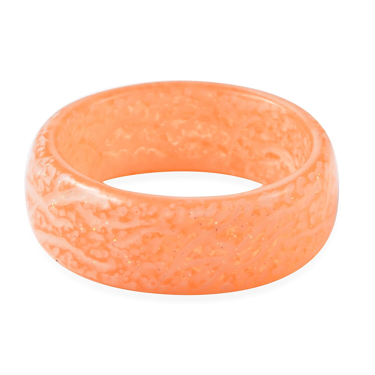 Glow in the Dark Orange Resin Band Ring (Size 6.0)
