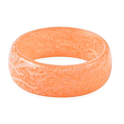 Glow in the Dark Orange Resin Band Ring (Size 6.0)