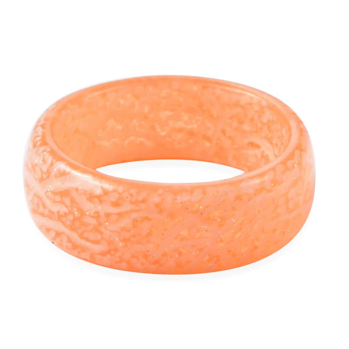 Glow in the Dark Orange Resin Band Ring (Size 6.0) image number 4