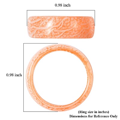 Glow in the Dark Orange Resin Band Ring (Size 6.0)