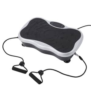 SoulSmart Whole Body Fitness Vibration Platform with Resistance Bands, Remote, & USB Speaker (200 W) White 