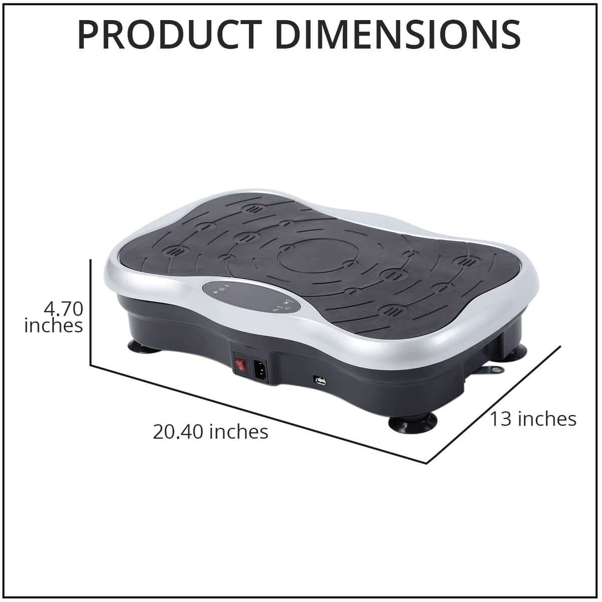 SoulSmart Whole Body Fitness Vibration Platform with Resistance Bands, Remote, & USB Speaker (200 W) White  image number 4
