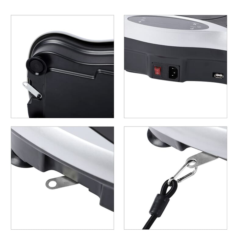 SoulSmart Whole Body Fitness Vibration Platform with Resistance Bands, Remote, & USB Speaker (200 W) White