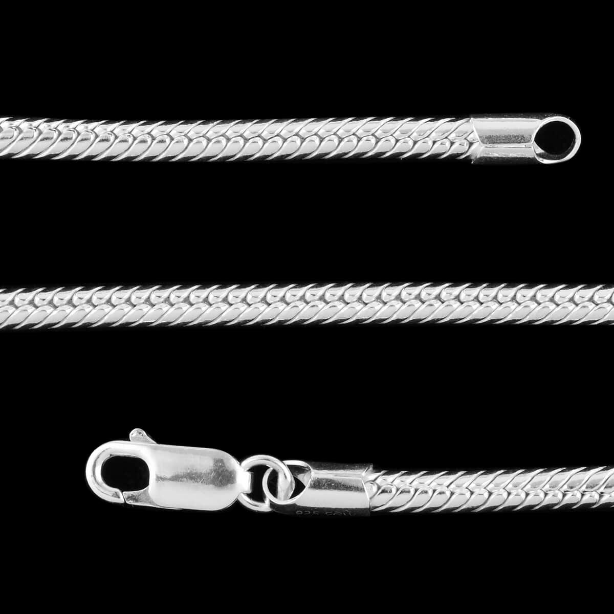 Sterling Silver Snake Necklace 22 Inches 27.70 Grams image number 0