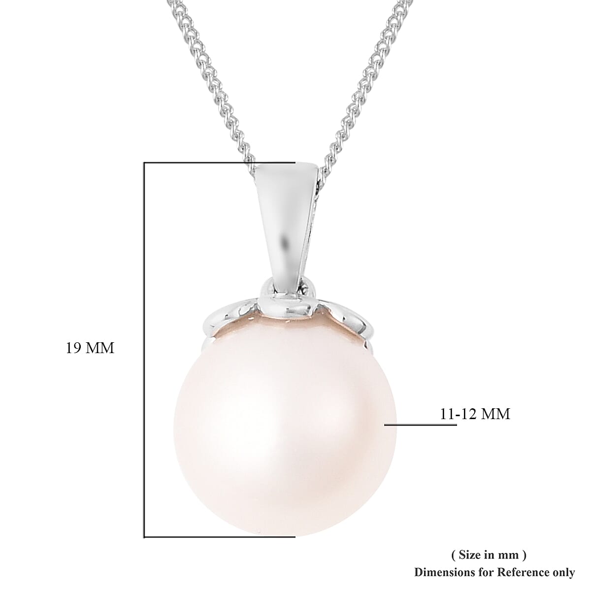 Galatea Bible Pearl Collection with Momento Technology South Sea White Cultured Pearl 11-12mm Pendant Necklace 18 Inch in Sterling Silver