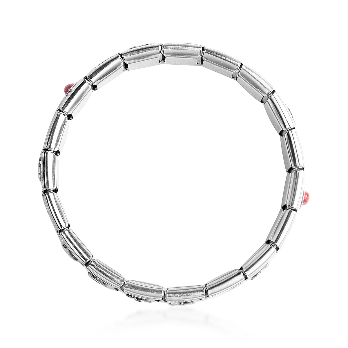Sponge Coral Love Stretch Bracelet in Stainless Steel (7.50 In) image number 5
