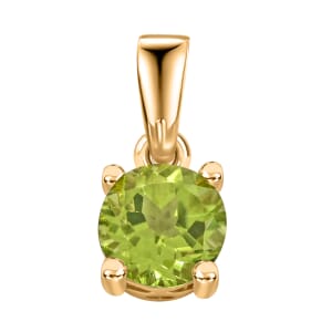 AA Peridot 1.00 ctw Pendant without Chain in 10K Yellow Gold