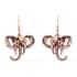 Elephant Earrings and Necklace 16 Inch in Rosetone image number 4