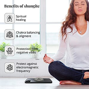 Shungite Buddha Round Tile 10cm Approx. 947.00 ctw