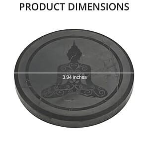 Shungite Buddha Round Tile 10cm Approx. 947.00 ctw