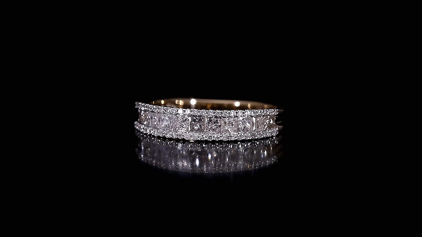 SGL Certified 1 ctw Diamond G-H I3 Ring in 10K Yellow Gold 2.50 Grams