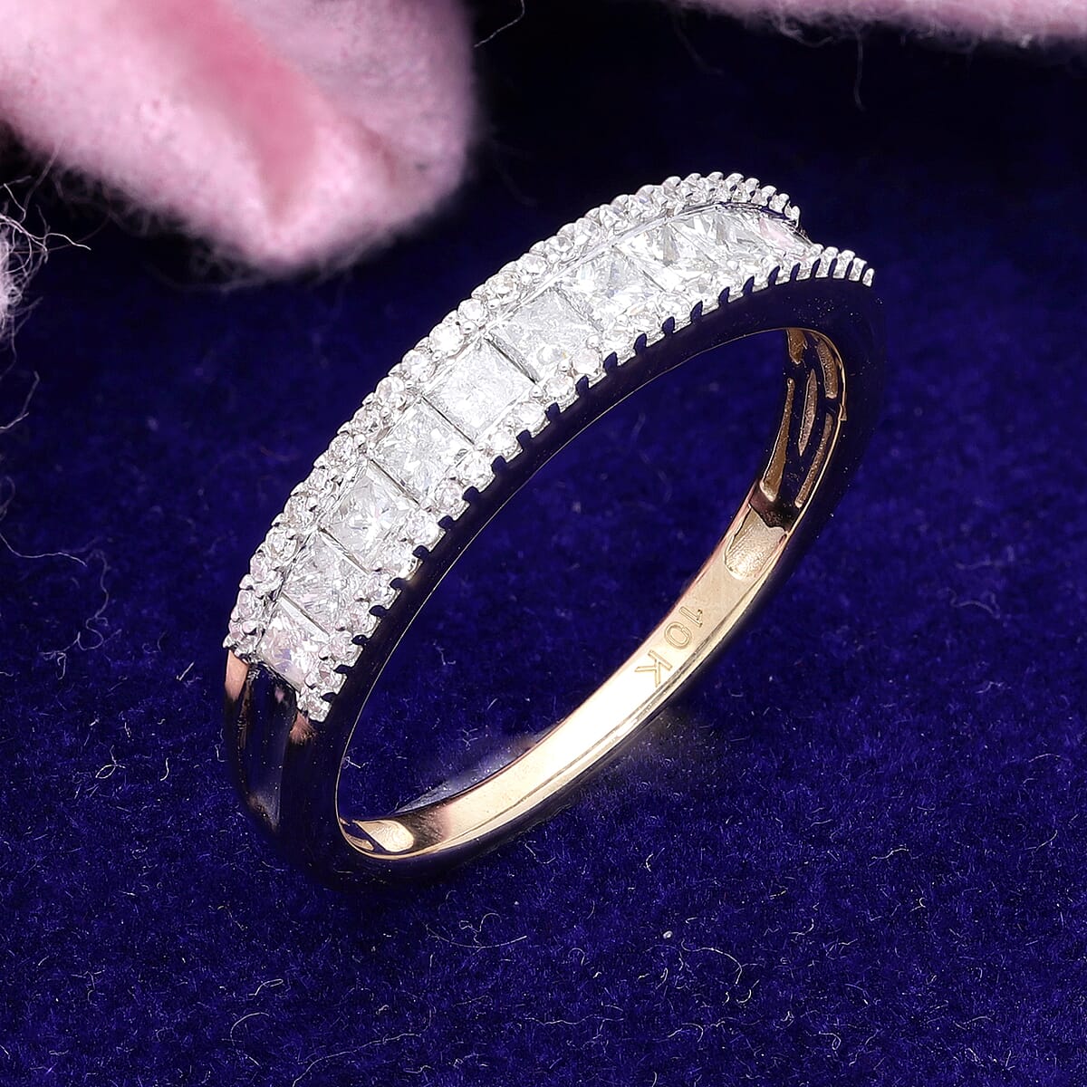 SGL Certified Luxoro 10K Yellow Gold G-H I3 Diamond Band Ring (Size 8.0) 2.50 Grams 1.00 ctw image number 1