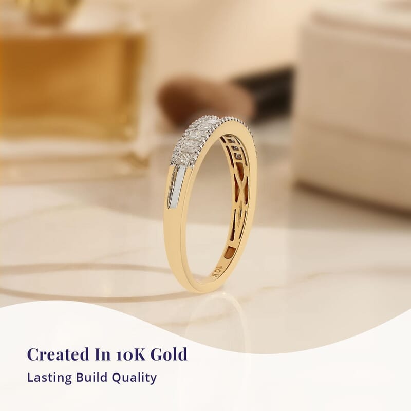 SGL Certified Luxoro 10K Yellow Gold G-H I3 Diamond Band Ring (Size 8.0) 2.50 Grams 1.00 ctw