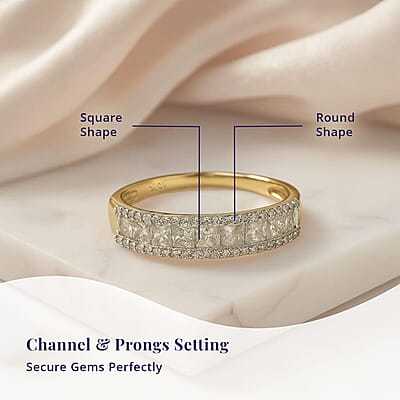 SGL Certified Luxoro 10K Yellow Gold G-H I3 Diamond Band Ring (Size 8.0) 2.50 Grams 1.00 ctw