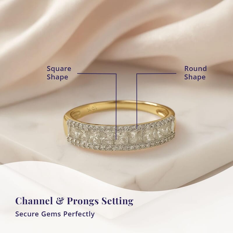 SGL Certified Luxoro 10K Yellow Gold G-H I3 Diamond Band Ring (Size 8.0) 2.50 Grams 1.00 ctw