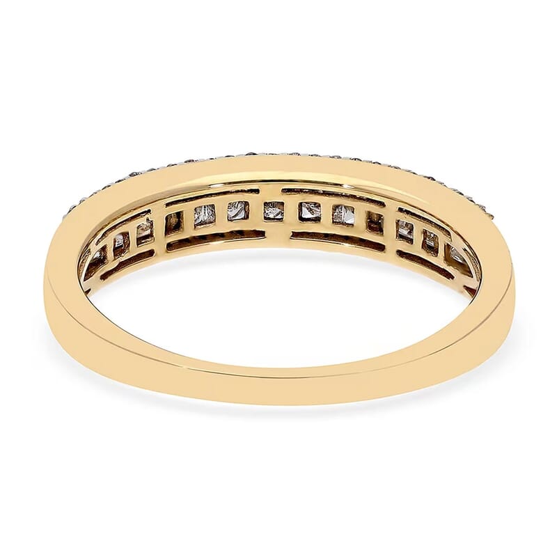 SGL Certified Luxoro 10K Yellow Gold G-H I3 Diamond Band Ring (Size 8.0) 2.50 Grams 1.00 ctw