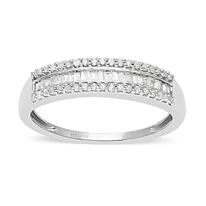 SGL Certified Luxoro 10K White Gold G-H I3 Diamond Band Ring (Size 10.0) 1.00 ctw