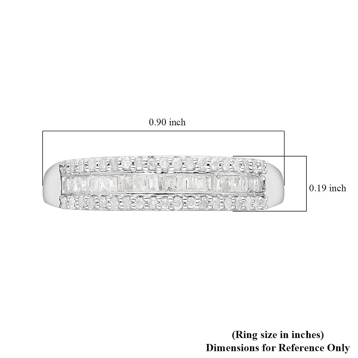 SGL Certified Luxoro 10K White Gold G-H I3 Diamond Band Ring (Size 10.0) 1.00 ctw image number 5