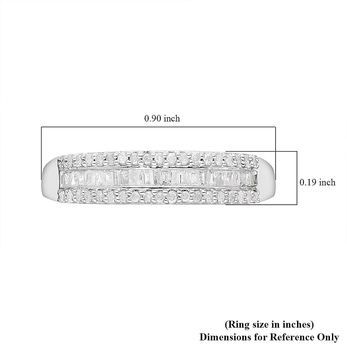 SGL Certified Luxoro Diamond G-H I3 1.00 ctw Band Ring in 10K White Gold (Size 5.0) image number 6