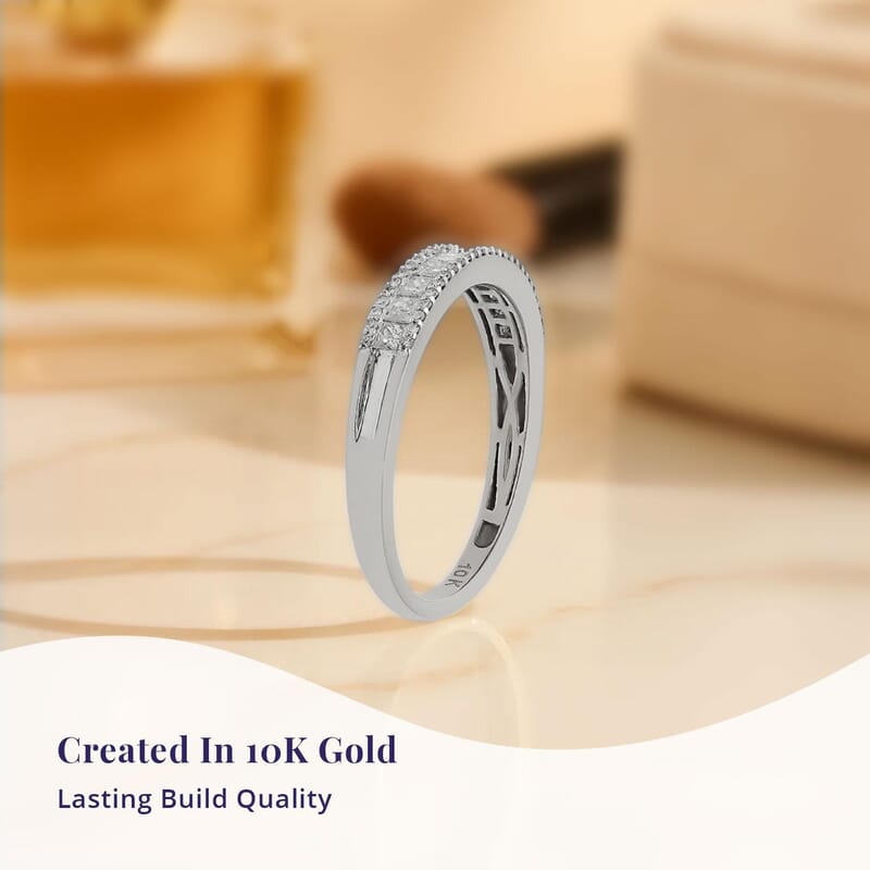SGL Certified Luxoro 10K White Gold G-H I3 Diamond Band Ring (Size 6.0) 1.00 ctw