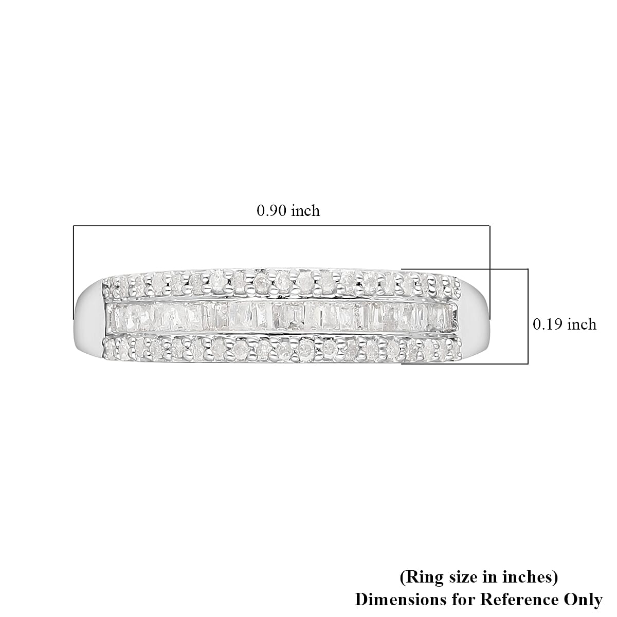SGL Certified Luxoro 10K White Gold G-H I3 Diamond Band Ring (Size 6.0) 1.00 ctw image number 5