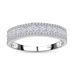 1 ctw SGL Certified Diamond G-H I3 Band Ring in 10K White Gold (Size 7.0) 2.50 Grams