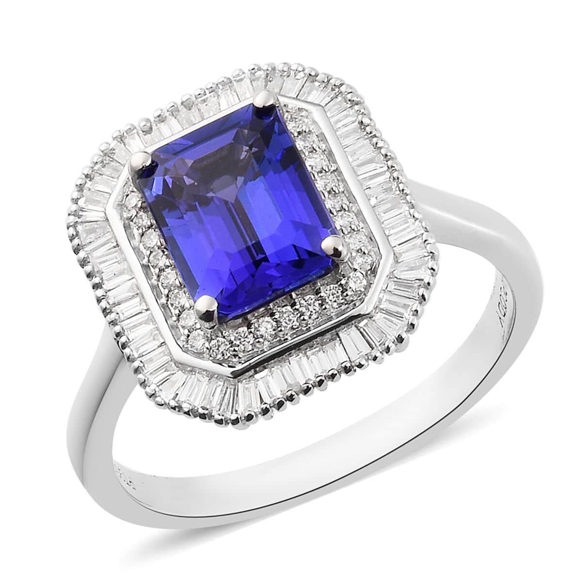 Rhapsody 950 Platinum AAAA Tanzanite and E-F VS2 Diamond Cocktail Ring (Size 6.0) 7.30 Grams 3.25 ctw image number 0