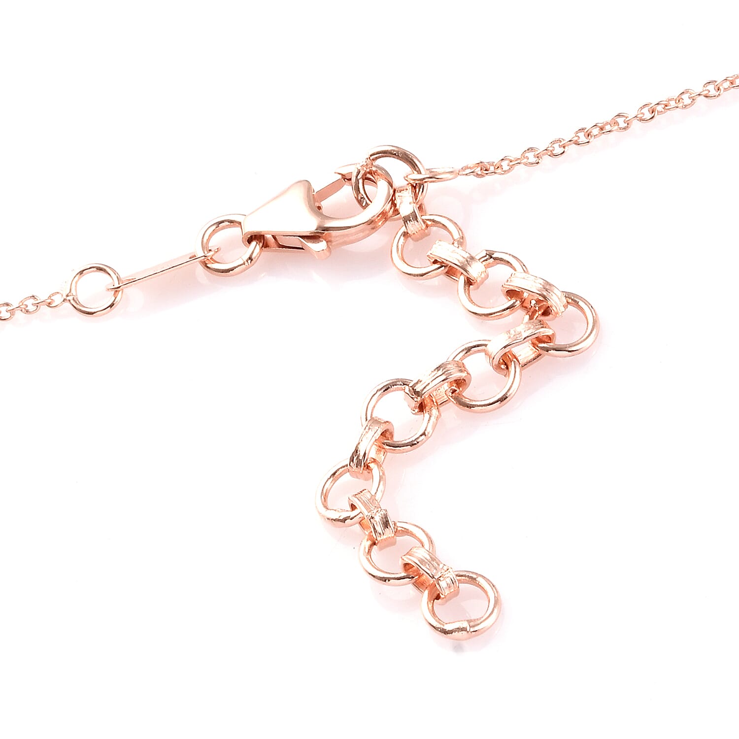Premium American Oregon Peach Opal and Zircon Necklace 18 Inches in Vermeil Rose Gold Over Sterling Silver 5.00 ctw