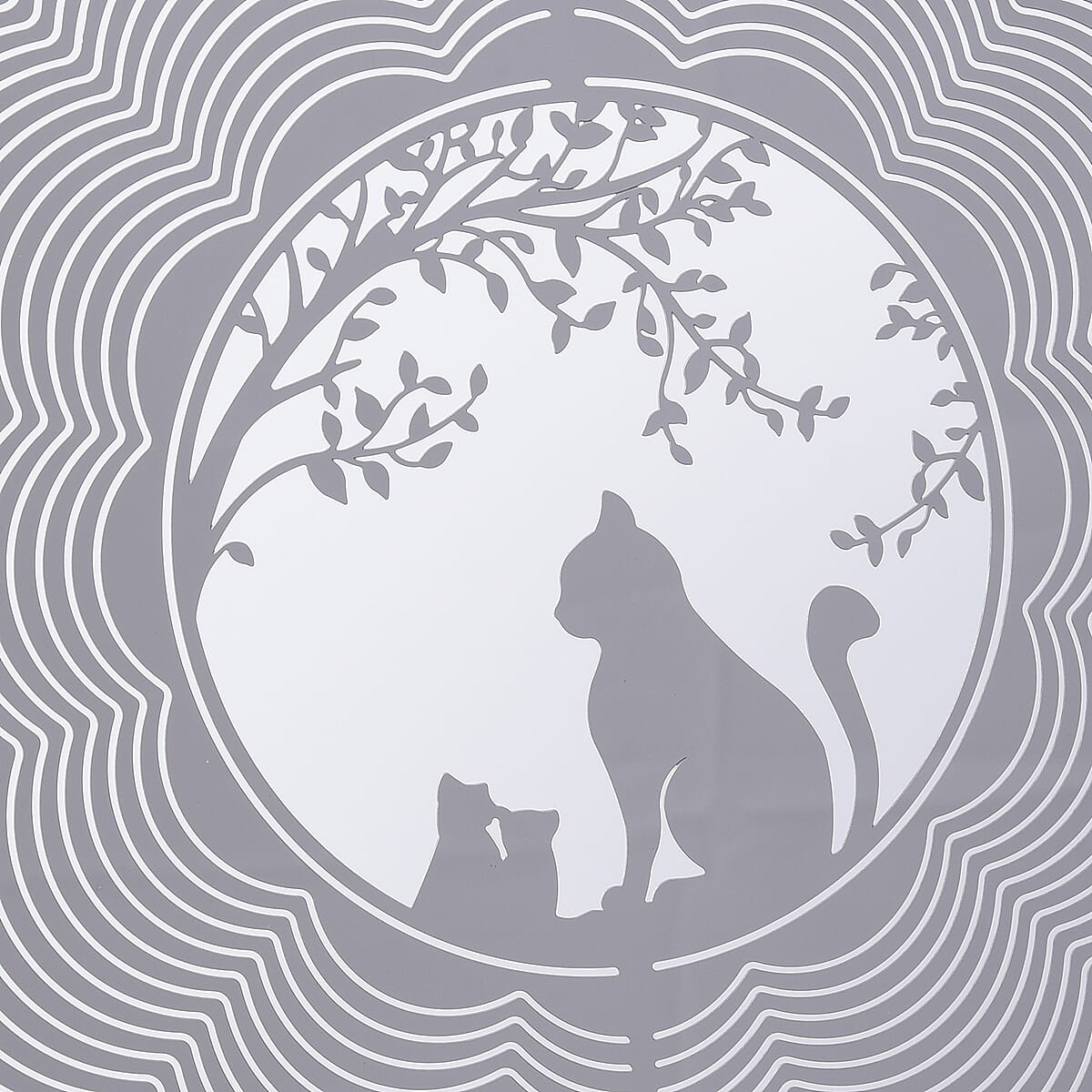 Set of 3 Silver Color Stainless Steel Wind Spinner with Hanging Motor (3xAA Battery Not Included) image number 5