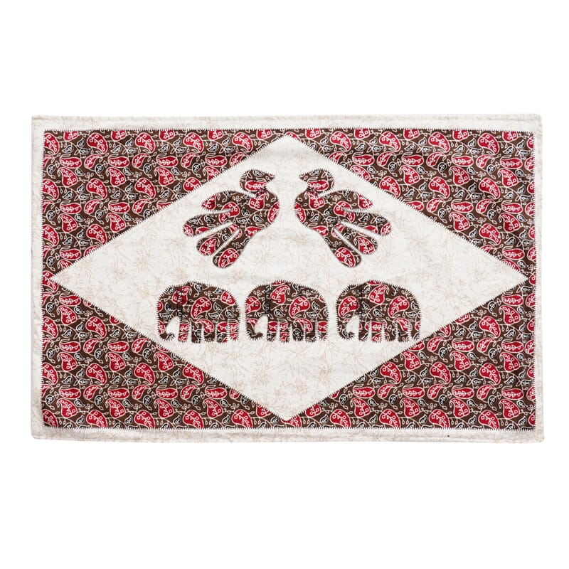 Multi Color Tree of Life Print 100% Cotton Hand Quilted, Hand Stitched Quilt and 2pcs Pillow Sham
