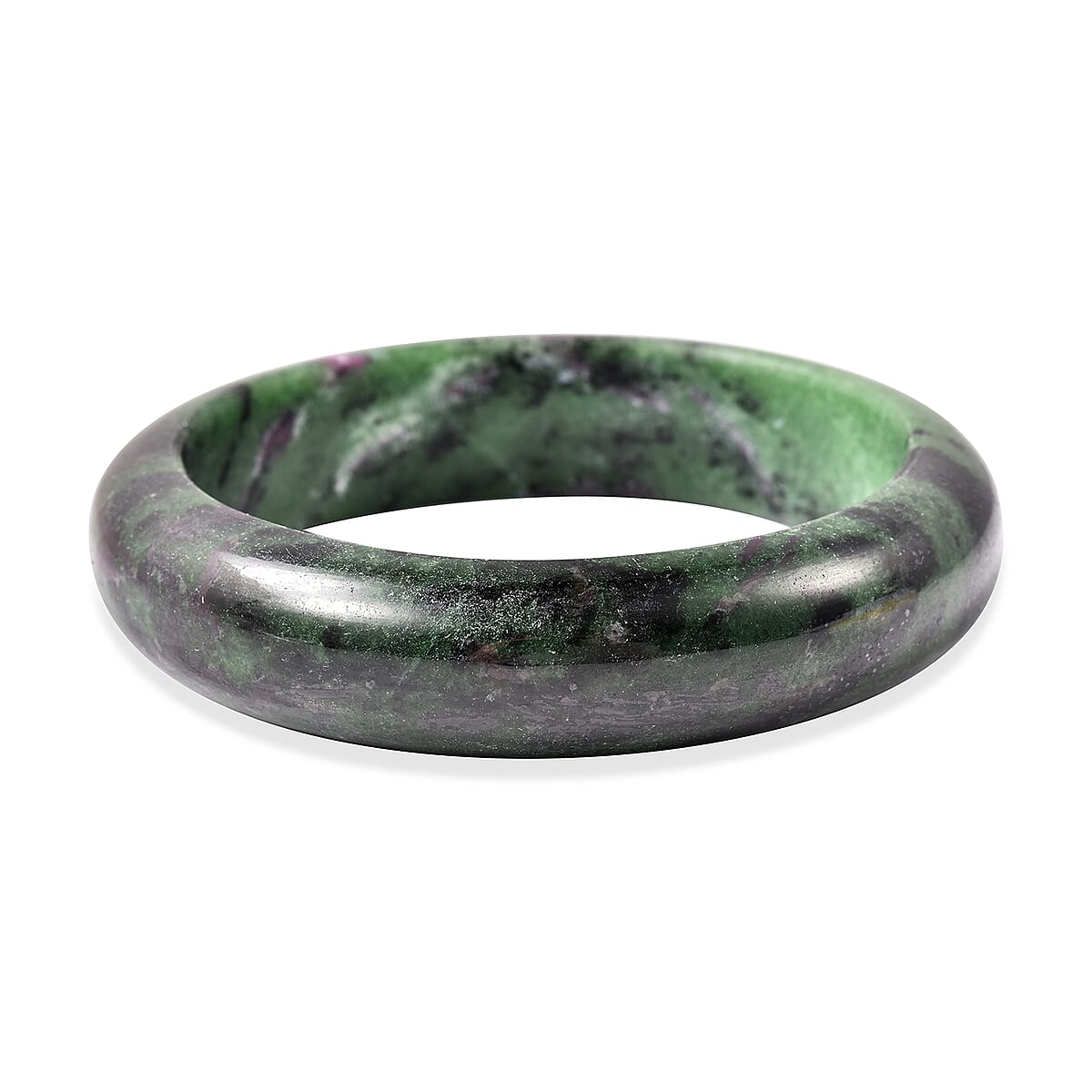 374.50 ctw Ruby Zoisite Bangle Bracelet 6.75 Inch image number 2